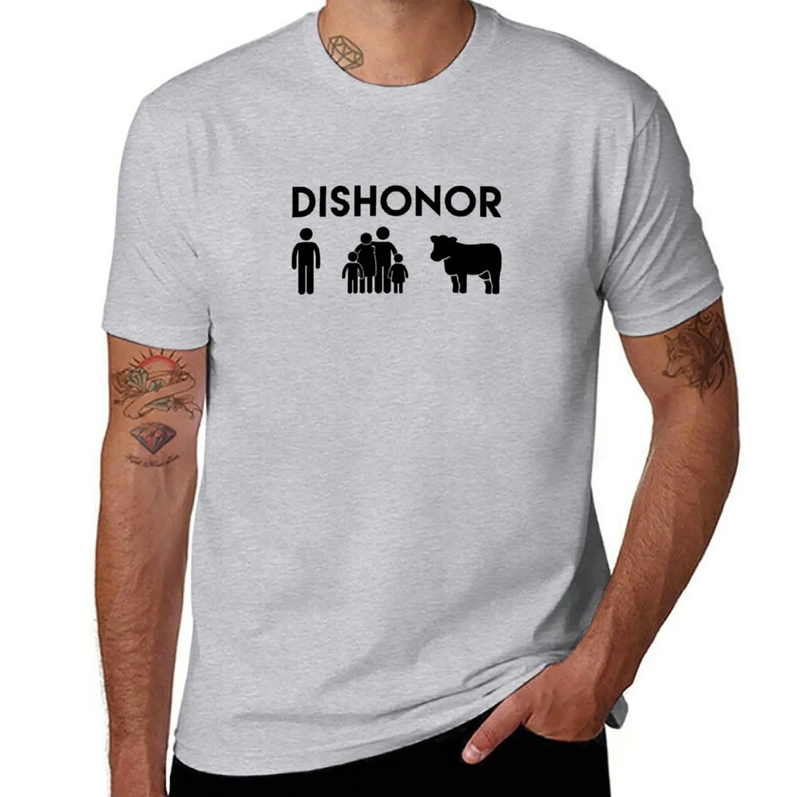 Dishonor On You, Dishonor On Your Family, Dishonor On Your Cow T-Shirt Per Un Ragazzo Plus Size Top Vestiti Per Uomo