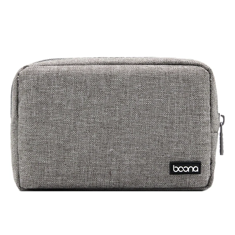 

BOONA Portable Travel Storage Bag Multifunctional Storage Bag for Laptop Power Adapter Power Bank Data Cable Charger Gray