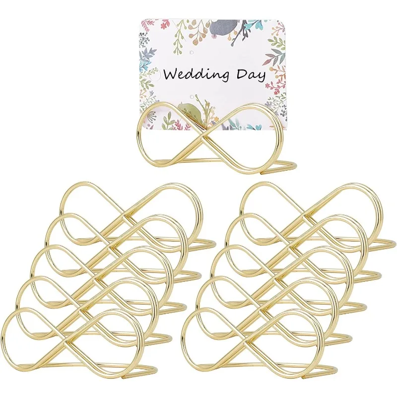 Platinum Table Number Holder Stands 10Pcs Wedding Seating Labels Place Card Clips Name Setting Place Card Holders place card holders