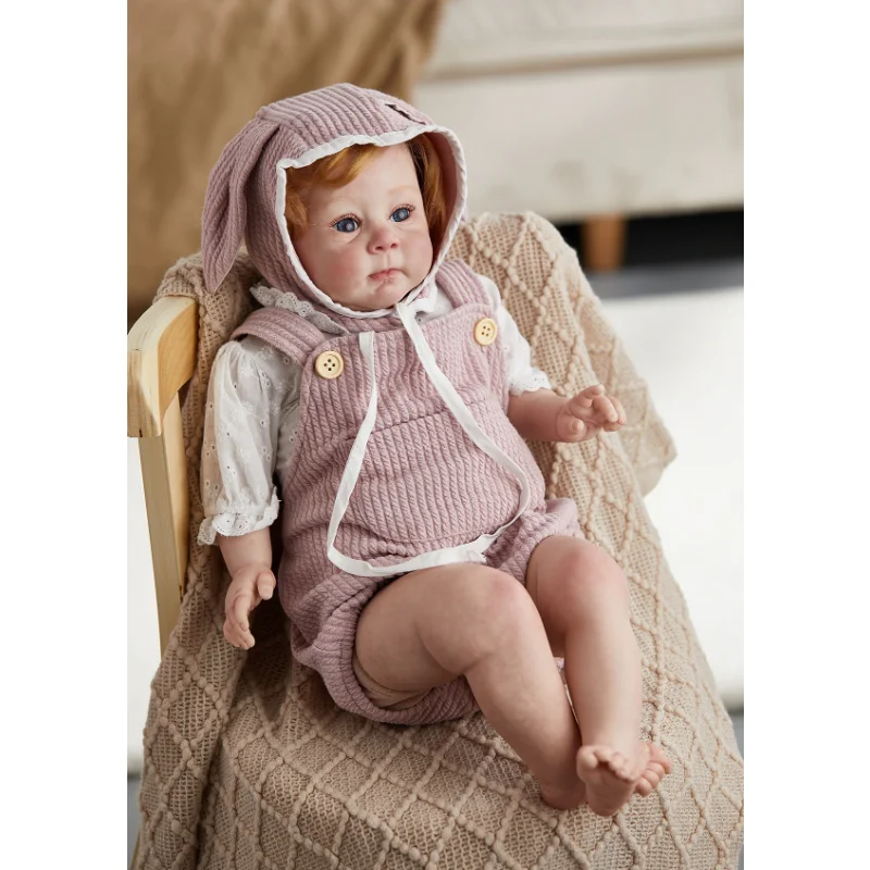 

Blrags 55cm Huxley Reborn Toddler Girl 3D Painted Bebe Reborn With Rooted Hair Handmade Lifelike Newborn Doll Muñecas Reborn