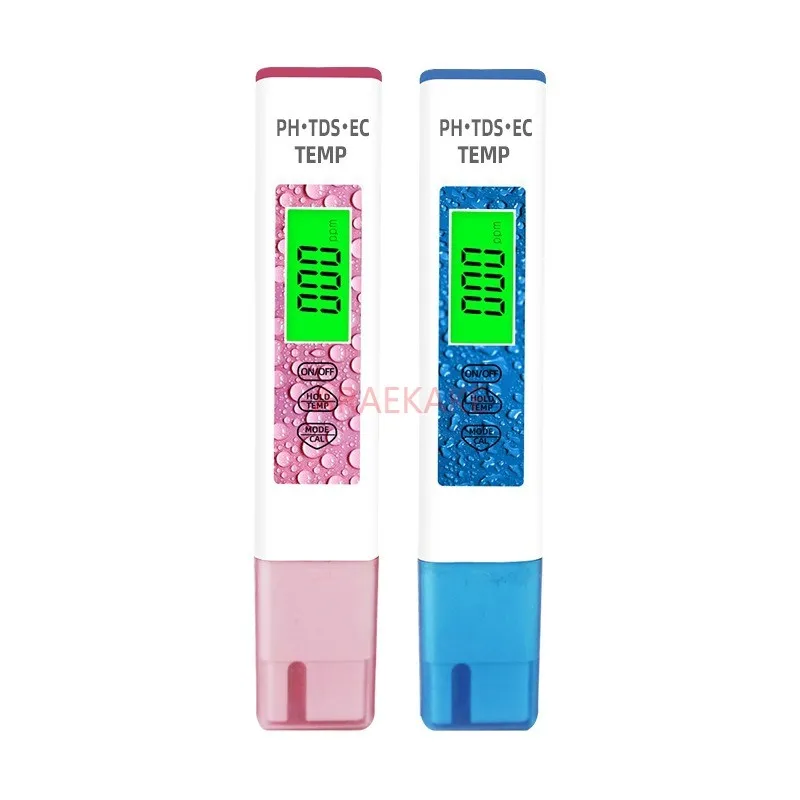 New Four in One Water Quality Testing Pen TDS Pen Portable EC Water Testing pH Acidity Meter