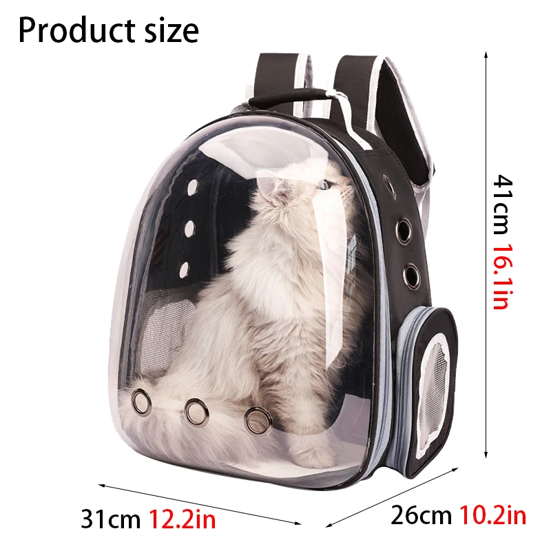 Pet Carrier Backpack Transparent Capsule Bubble Pet Backpack Small Animal Puppy Kitty Bird Breathable Carrier for Travel