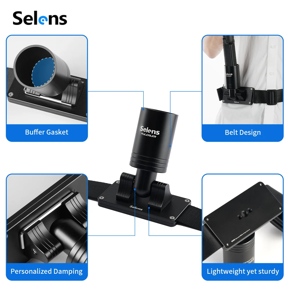 Description Picture 5 of itemSelens Camera Accessories waistband Strap Follow Focus Aluminum Ring waist Belt Strap Mount Adjustable Action Camcorder Camera