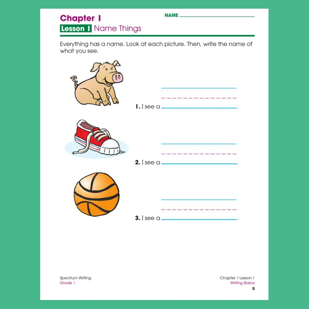 Spectrum Writing Wrokbook K-grade1-8 word-making&writing skills learning English kindergarten to primary school 3
