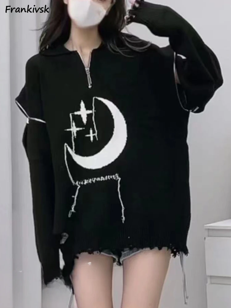 

Sweaters Women Unisex Letter Pattern Ins Trendy Niche Design Retro All-match Leisure Students Youthful Vitality Daily Streetwear