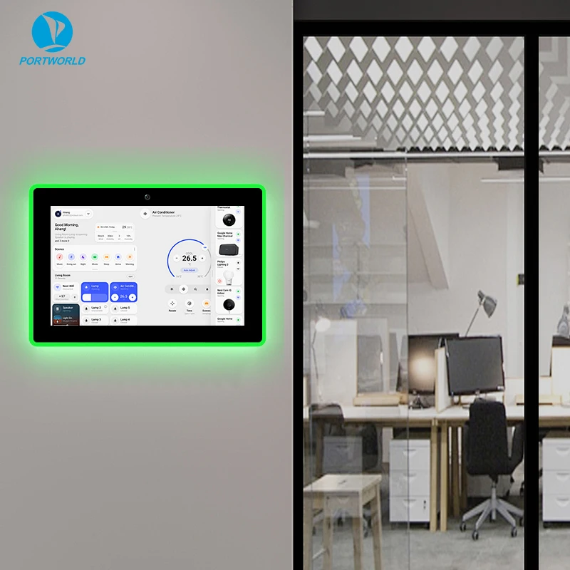 2026 선월드 YC-LE101T 초슬림 디자인 10인치 LED 조명 내장 컨트롤 패널 WiFi POE 태블릿 회의 디스플레이 투야 대시보드