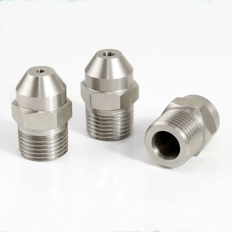1/8" 1/4" 3/8" 1/2" BSP Male Thread Straight Spraying Nozzle Stainless Steel High Pressure Washing Sprinkler Industrial Use spraying nozzle