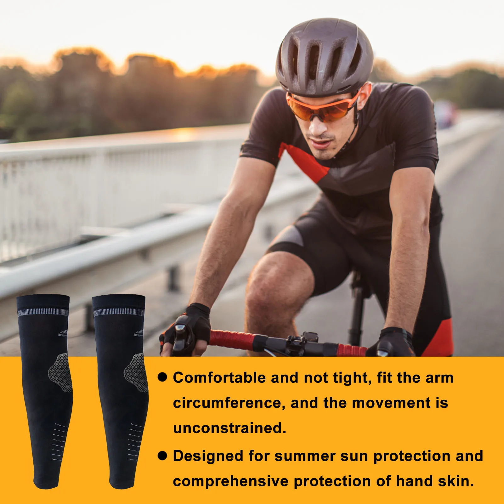 Cooling Arm Sleeves Outdoor Sport Basketball UV Sun Protection Arm Cover  Unisex