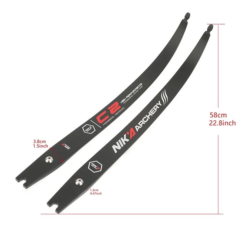 ILF Recurve Bow Limbs C2 H25-68 Carbon 12-50LBS Bow And Arrow