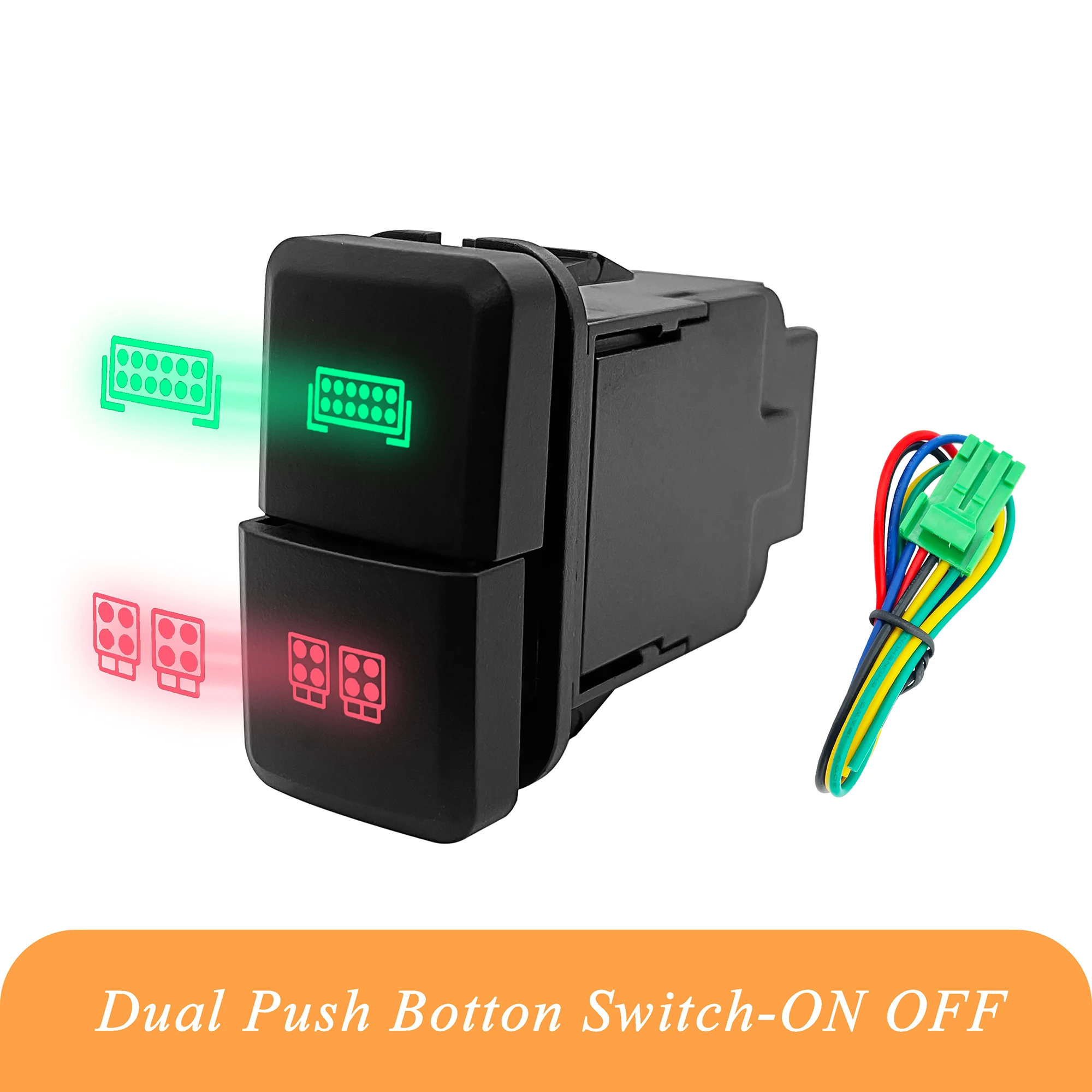 12v Dual Led Push Switch For Toyota Prado Hilux Landcruiser Led Light