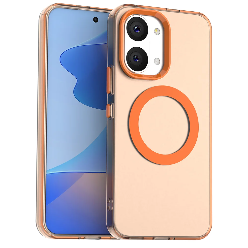 Candy-Colored Transparent Magnetic Phone Case