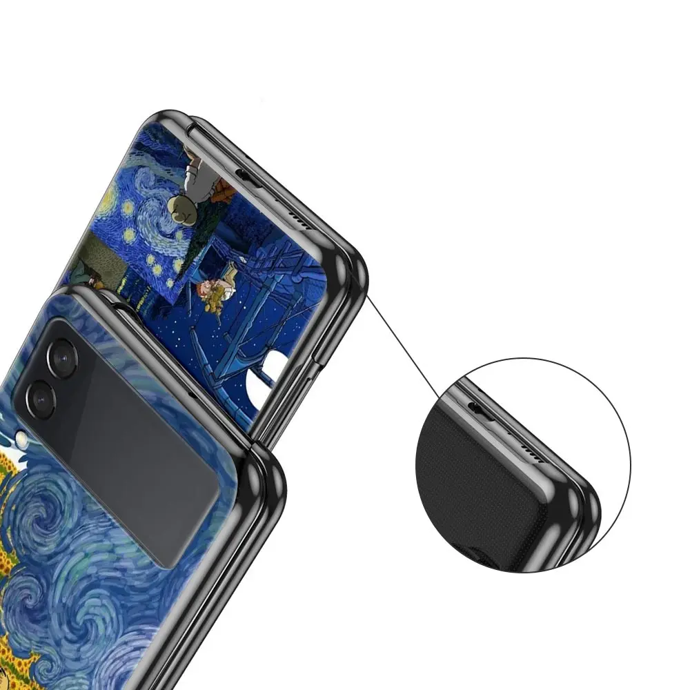 Gift Phone Case - Black Hard PC Shell with Van Gogh Starry Night Art Aesthetic