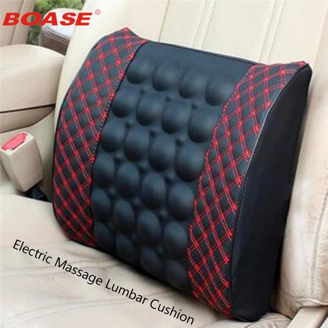 Car Waist Lumbar Support Cushion Fiber Leather Back Pillow For Car Travel Seat  Supports Memory Foam Back Pain Pillow For Driving - Seat Supports -  AliExpress