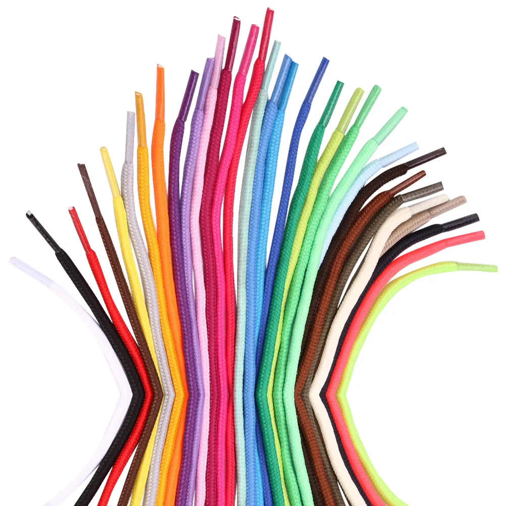 

30PCS Round Shoelaces Colorful Athletic Shoes Sneaker Shoes Strings for Sports Shoes Skates ( Mixed Color, 05m )