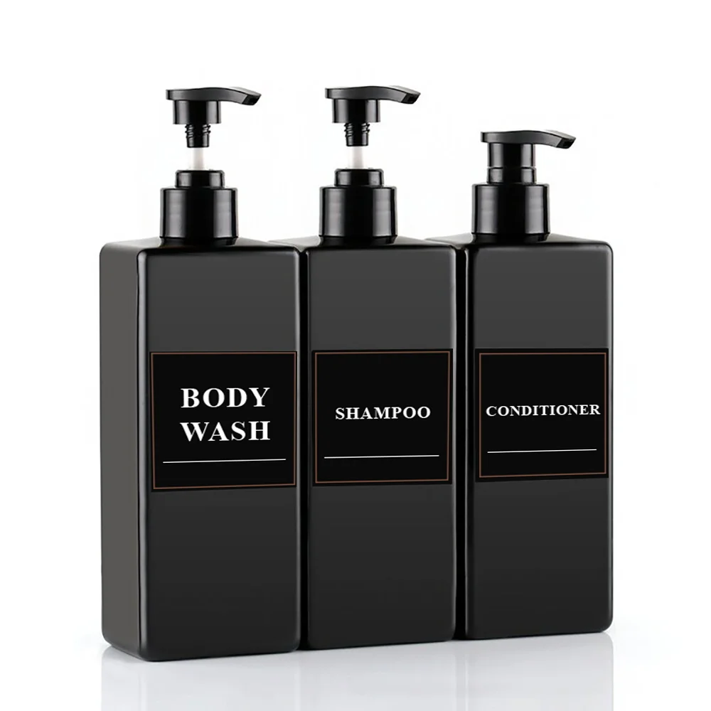 Bathroom Soap Dispenser Reusable Hand Pump Dispenser Bottle Bathroom Shower Gel Shampoo Bottle Container 3PCS 17.6 UK FL OZ soap dispenser shampoo dispenser soap dispenser bottle