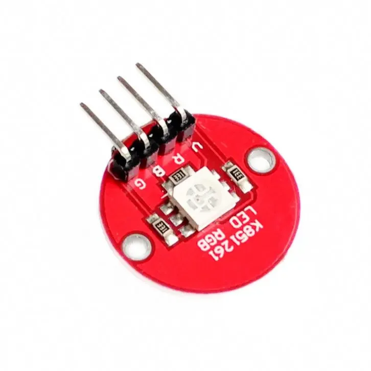 5050 원형 풀 컬러 LED 3색 패치 센서 모듈(Diy 자동차 키트용 케이블 포함)