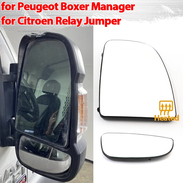 Rétroviseur latéral chauffant en verre, lentille de rétroviseur pour  Peugeot Boxer Manager pour Citroen cavalier de relais - AliExpress