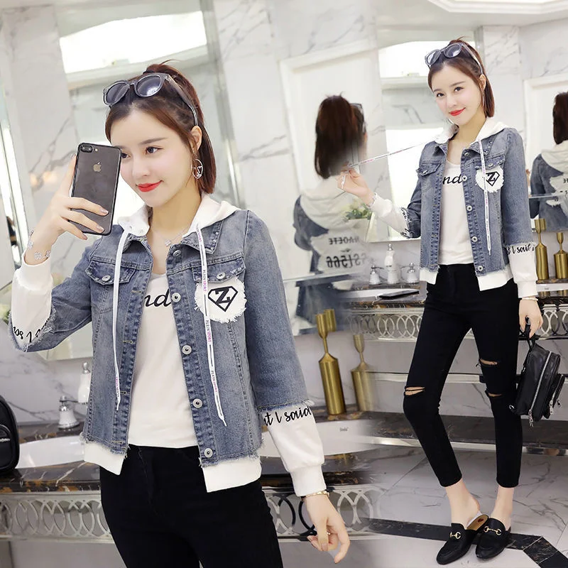 Niche retro denim jacket female spring small man 2023 new loose and th –  Lee Nhi Boutique