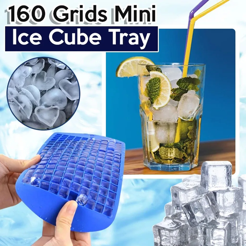 160 Grid Silicone Mini Square Ice Maker Mold Ice Cube Mold Mini Ice Cube  Trays Small Square Ice Mold For Cold Drinks Juices - AliExpress