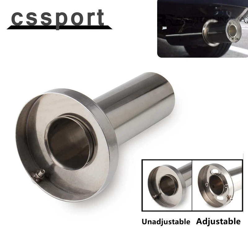 

3.5" /4'' / 4.5'' Round Universal Steel Removable Stainless Steel Car Exhaust Muffler Silencer Silver Easy to install