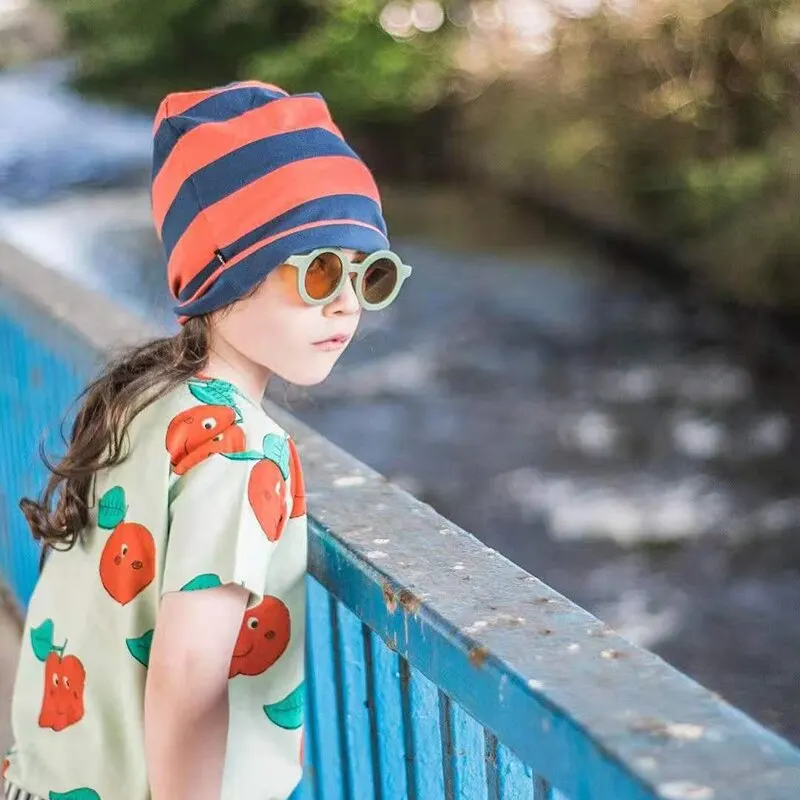 Ragazzo Ragazza Cute Baby Moda Bambini Occhiali da sole rotondi retrò Protezione UV Occhiali da sole classici per bambini_voghion.com