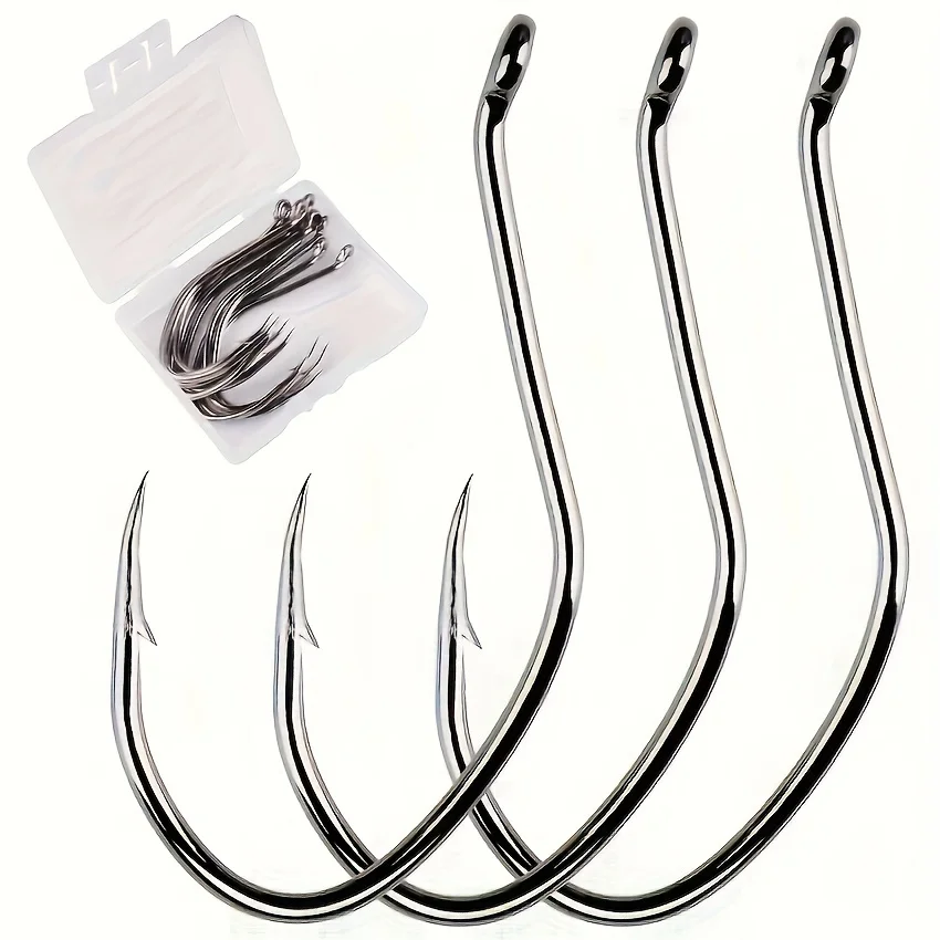 20pcs Fishing Catfish Hooks - High Carbon Steel Strong Hooks for Saltwater & Freshwater Fishing Tackle - Various Sizes & Hooks