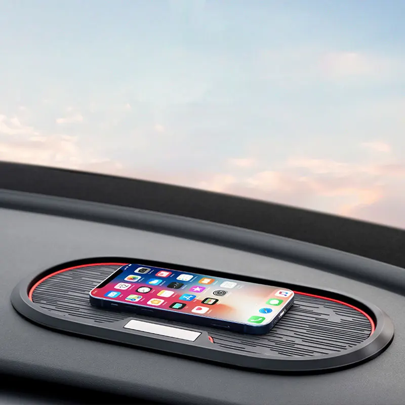 Car Dashboard Non Slip Grip Sticky Pad Phone Holder Mat Anti-skid Silicone Mat for FIAT 500 Universal