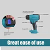 New Digital Display Hot Air Gun 18V Hot Air Blower Wireless High Power LED Display Shrink Wrap Tool Air Dryer Welding No Battery 2