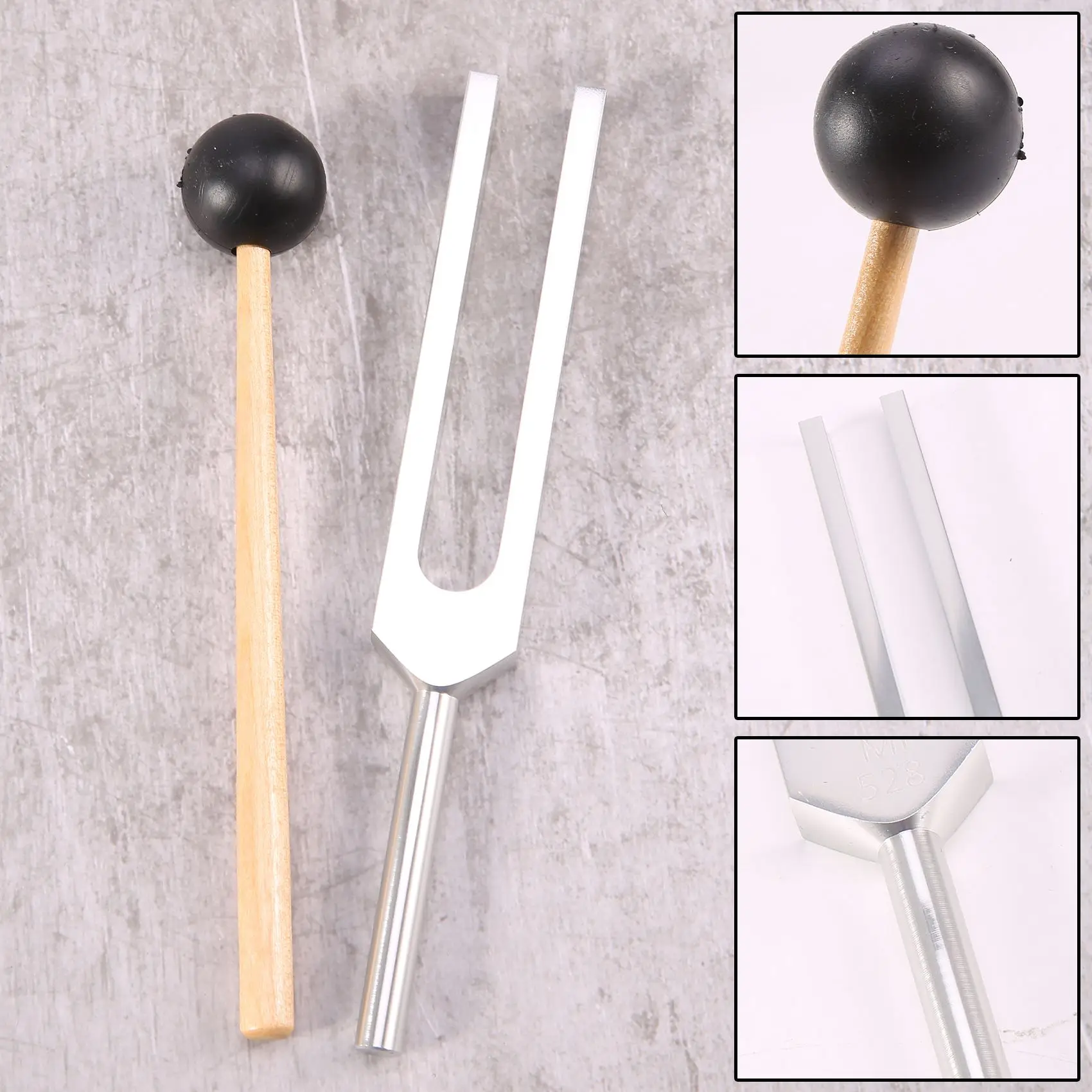 Tuning Fork 528C 528HZ Tuner Mallet Set Repair Healing Nervous System Testing Health Care