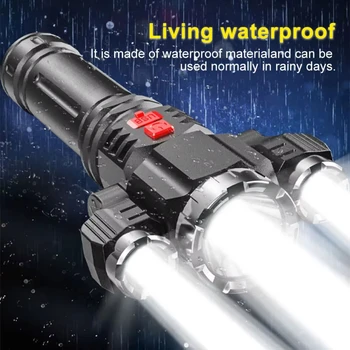 3LED Strong Waterproof LED Flashlight, Portable Camping Bike Light, Remote Outdoor, Car Emergency, Life-Saving Equipment 1