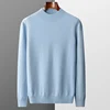 100% Pure Wool Cashmere Sweater Men's Half Turtleneck Pullover Casual Fashion Thickening Top Knitting Sweater 1