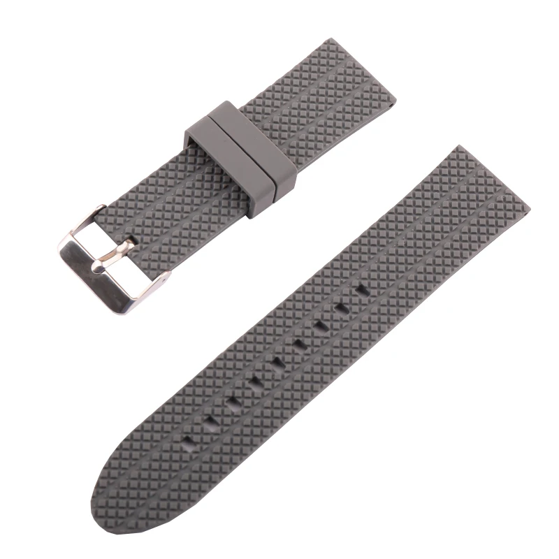 

Watch Accessories Soft silicone strap 24mm needle buckle unisex outdoor sports waterproof breathable watch strap