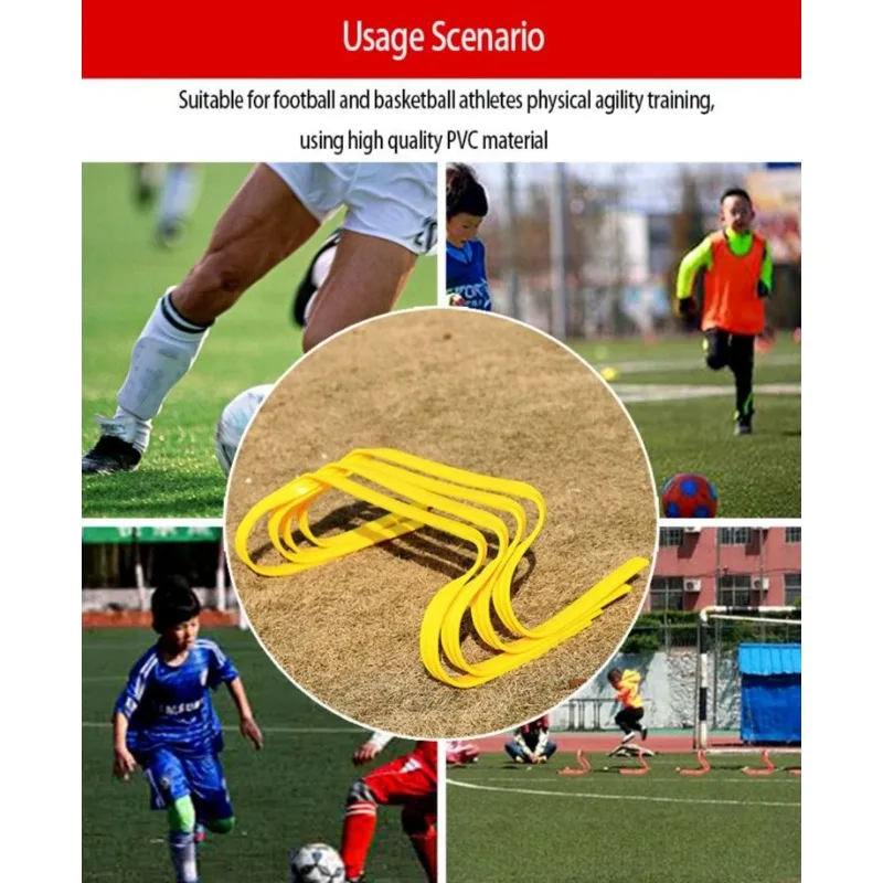 Agility ladders 3Pcs 15cm Football Hurdles Portable Speed Funcional Training Kids Agility Hurdles Ladder Sports Safety Soccer Training Equipment
