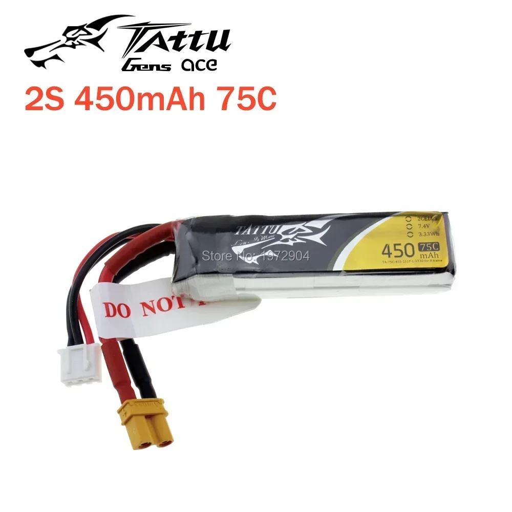 Batterie LiPo 3S 450mAh 75C haute décharge pour RC Drone, profil mince et connecteurs