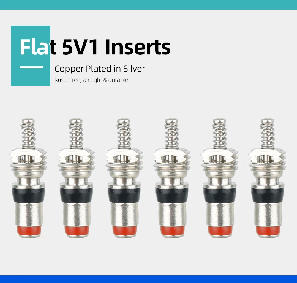 10/20 Stück 5V1 Gewinde-AV-Schrader-Ventilkern für Laufräder, Roller und Fahrräder, Flachbodenventil, Ersatz-Entfernungswerkzeug Optional – Detail 1