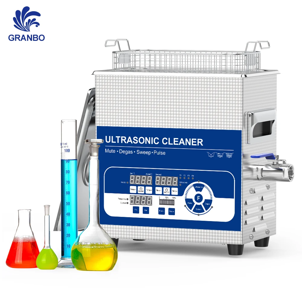 Granbo Multi-band Ultrasonic Cleaner 28/40/68/80/120KHz 3.2L 100W Jewelry Laboratory Medical Device Precision Cleaning Tool