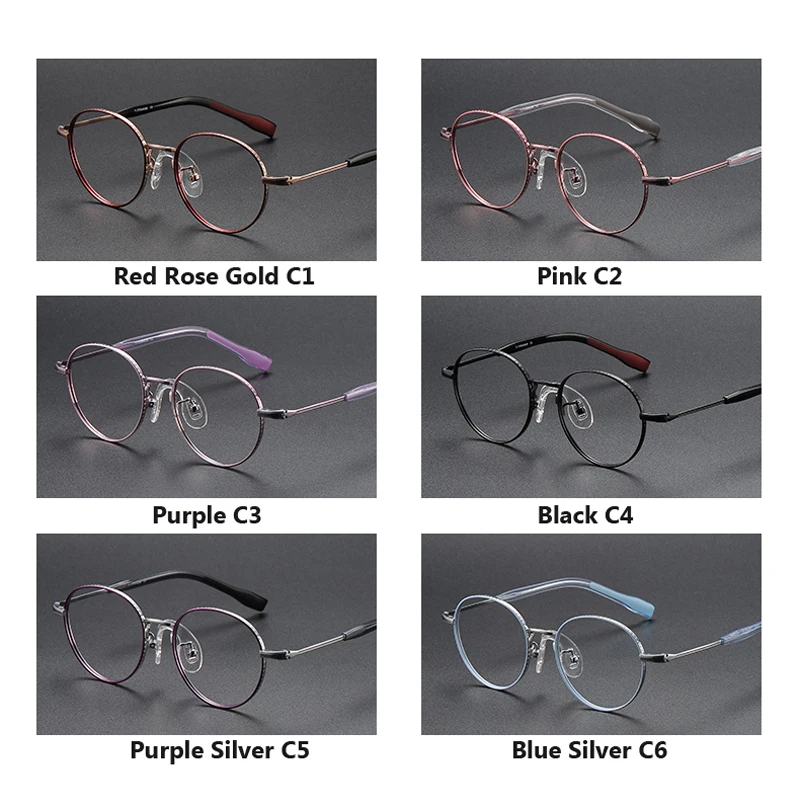 Optical Glasses Frames Round Kid Titannium