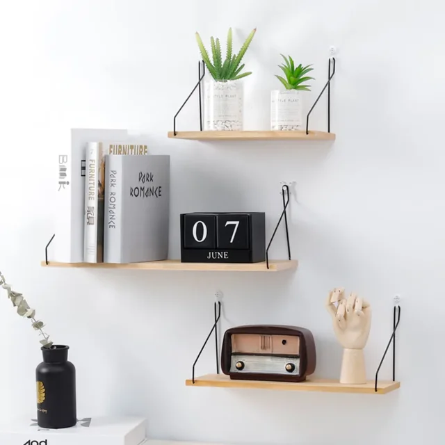Wood & Iron Wall Mounted Shelf 2