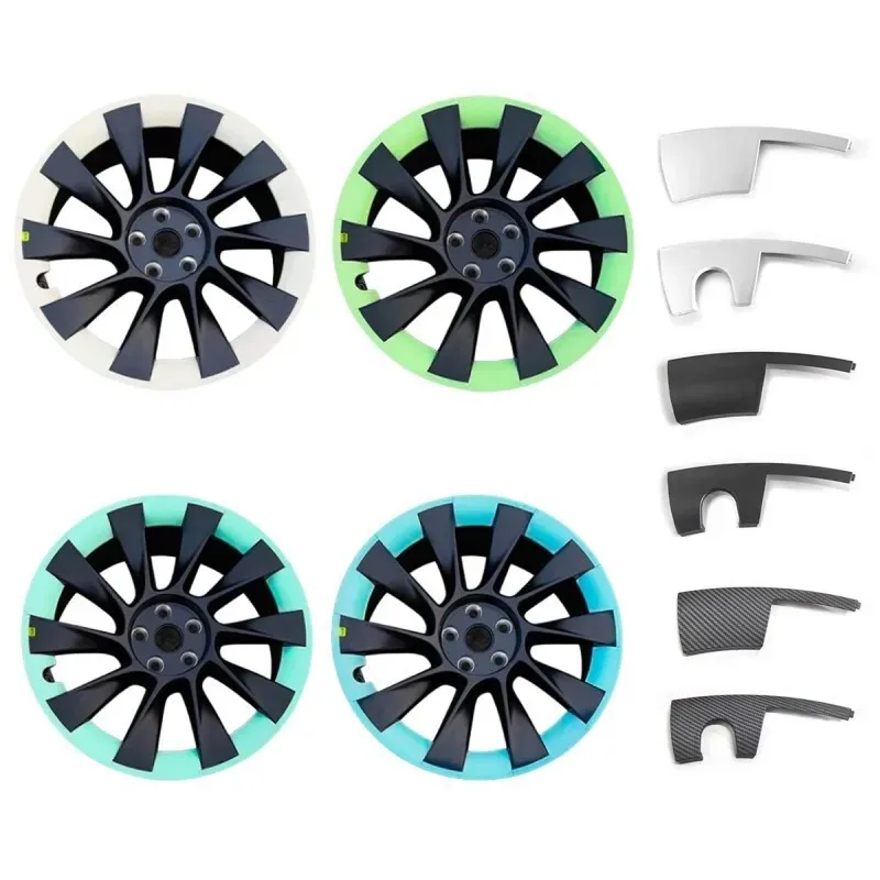 For Tesla Model Y 20/21 Inches Hub Caps Patch Luminous Wheel Cover ABS Wheel Protector wheel hub covers wheel hub caps
