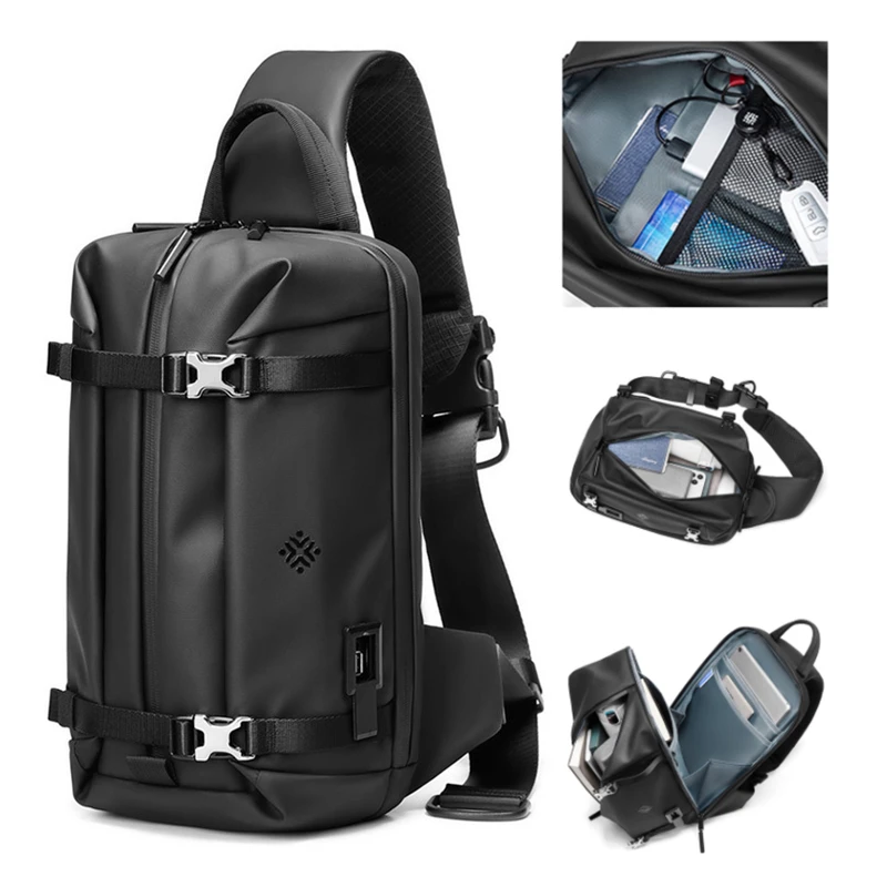Men's Multifunction Shoulder Bag Waterproof Shoulder Bag Men Men's