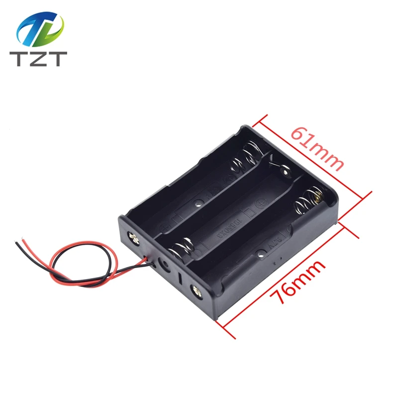 Schwarzer Kunststoff 1x2x3x4x18650 Batterie Aufbewahrung sbox Fall 1 2 3 4 Steckplatz Weg DIY Batterien Clip Halter Behälter mit Draht Anschluss stift – Detail 8