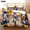 Genshin Impact Animation Cartoon Soft And Comfortable  Customizable Comforter Bedding Sets Bedding Set Luxury Quilt Cover 1