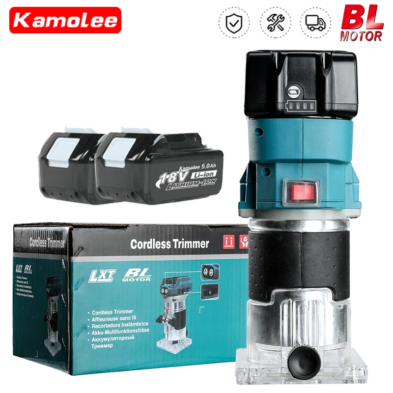 Kamolee 18V Cordless Elettrico Trimmer Legno Mano Trimmer Incisione Scanalatura Taglio Intaglio Macchina Router Legno