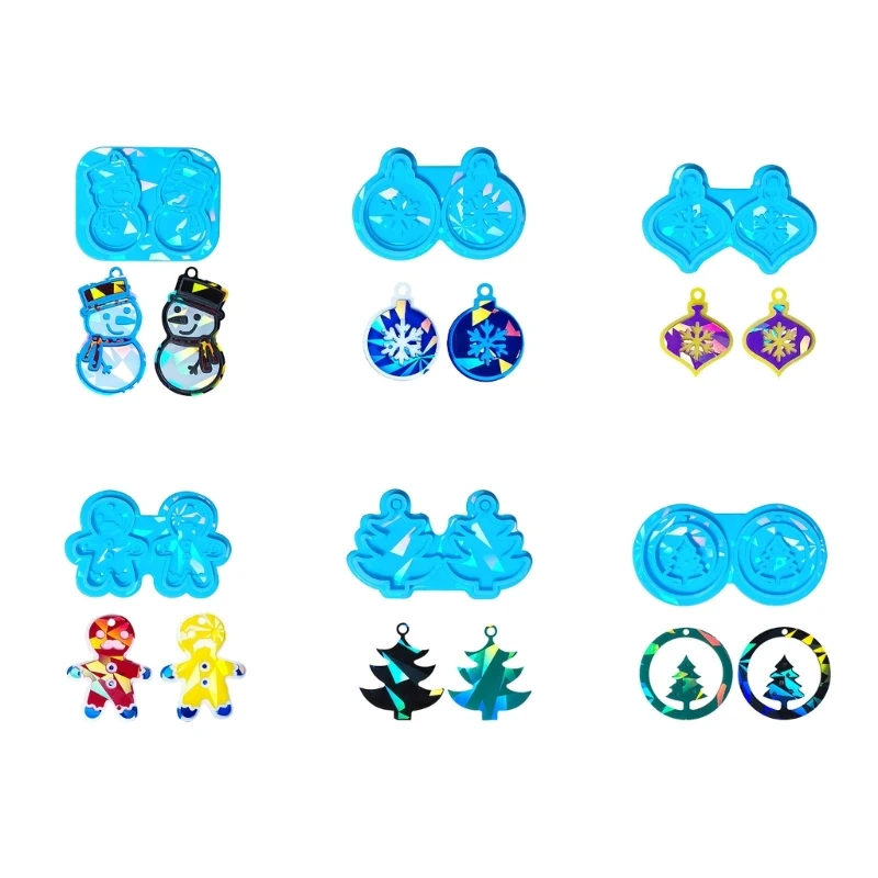 

Рождественские голографические формы, формы для эпоксидной смолы, инструмент для ювелирных изделий ручной работы, легко 28TF