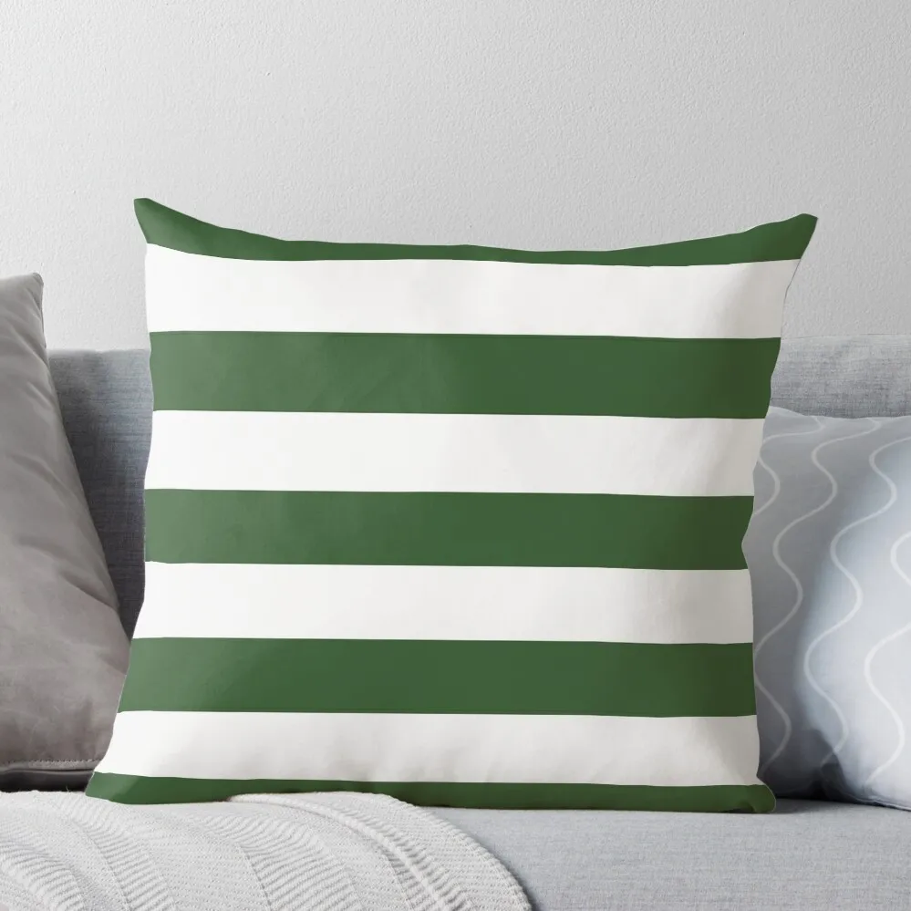 

Dark Green and White Stripe Minimalist Pattern Throw Pillow Sofa Covers For Living Room Room decorating items
