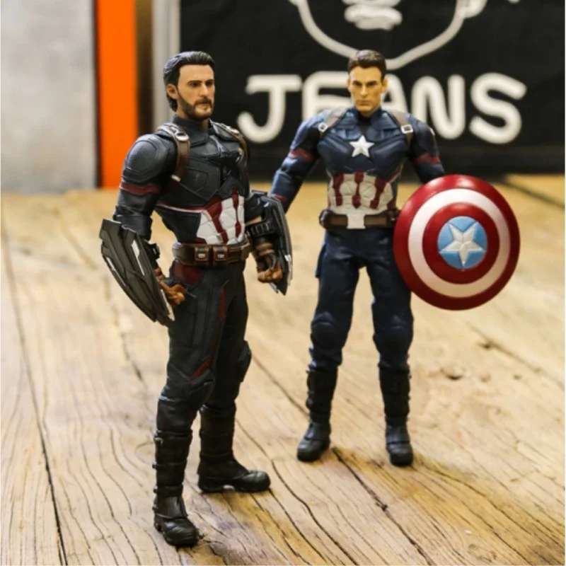 

Hot 28cm Marvel Captain America Movie Modeling Avengers Team America Exquisite Realistic Model Toy Collection Desktop Ornaments
