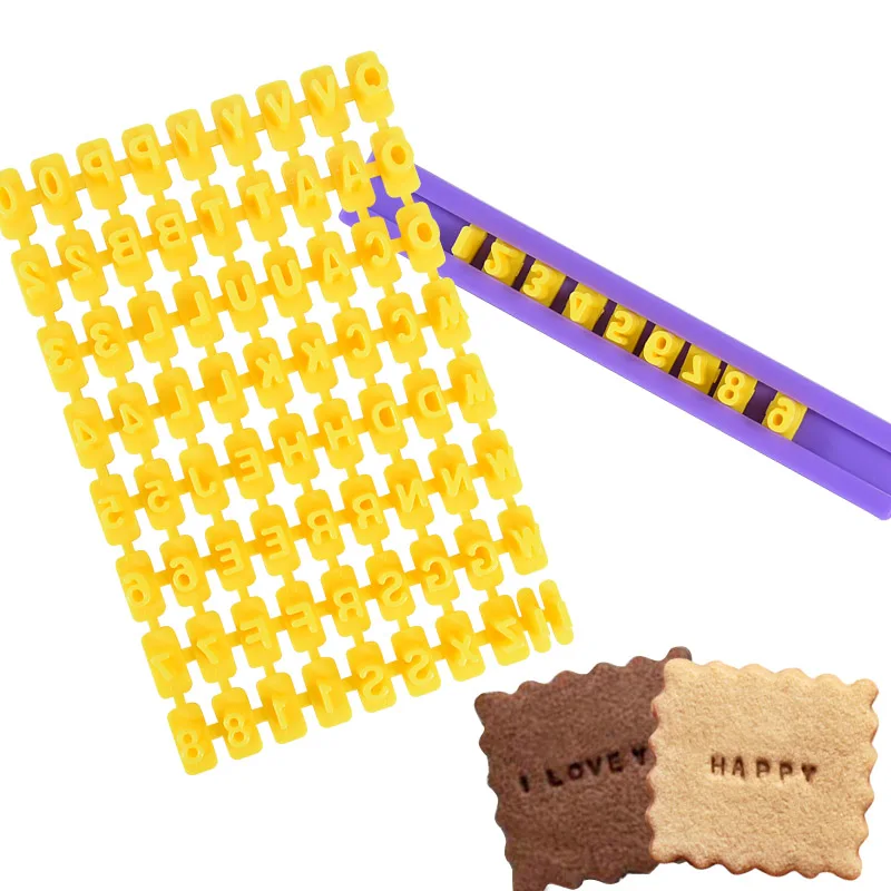 Cookie mould Cookie Mold DIY Letter Number Alphabet Press Stamp Printing Embossing Mold Biscuits Cutter Cake Baking Tool Accessories DIY Tool