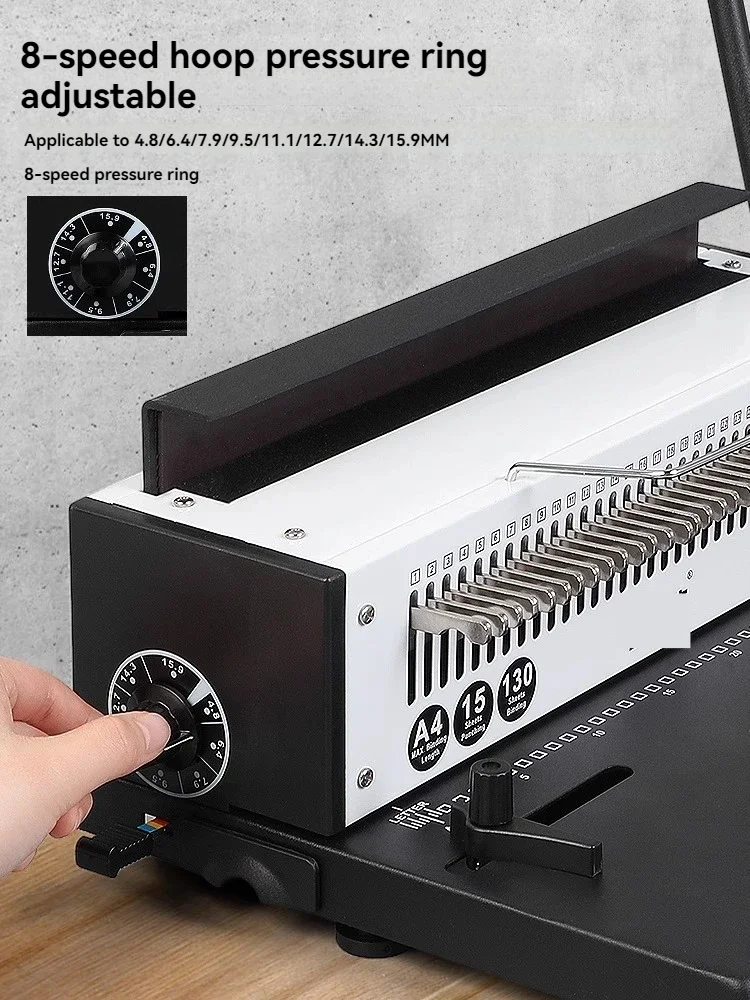 더블 코일 드릴링 머신 펀칭 머신 업그레이드 버전 TD1500B34 철 링 드로잉 나이프 사각 구멍 34 홀 캘린더 바이