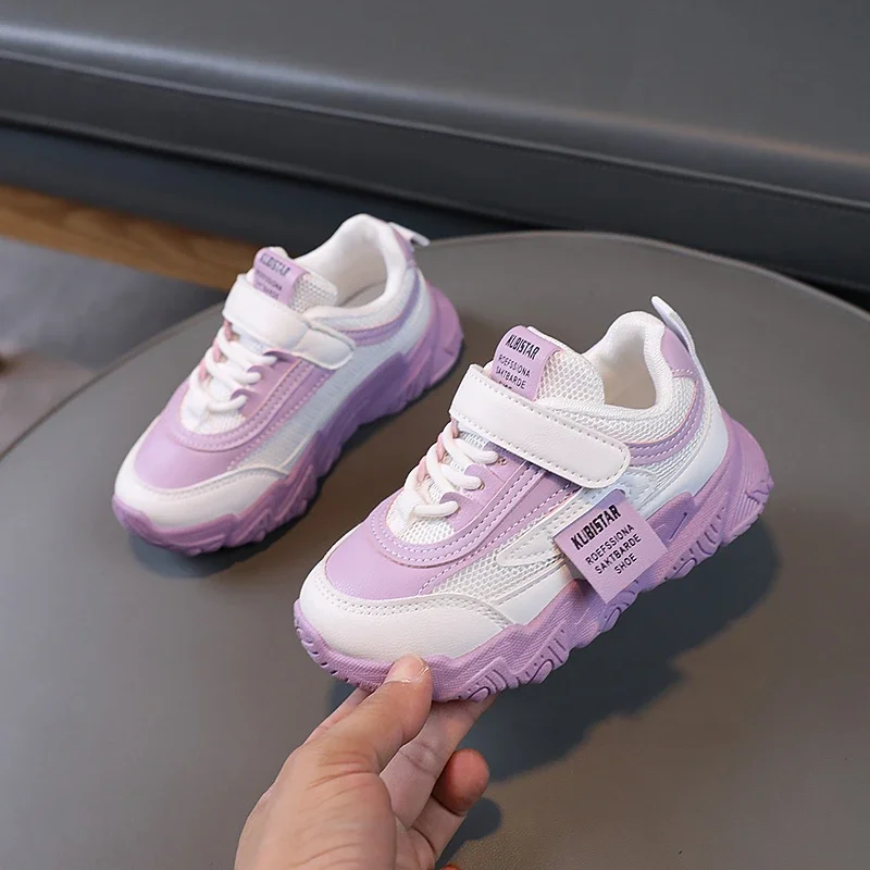 Fashion Kids Sports Shoes for Boys Girls Breathable Air Mesh Hook & Loop 2025 Hot Spring Autumn Children Running Casual Sneakers