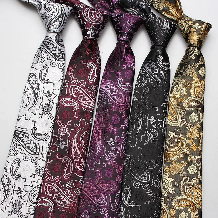 

Men Tie Casual Polyester Jacquard Cashew Flower Multicolor Tie